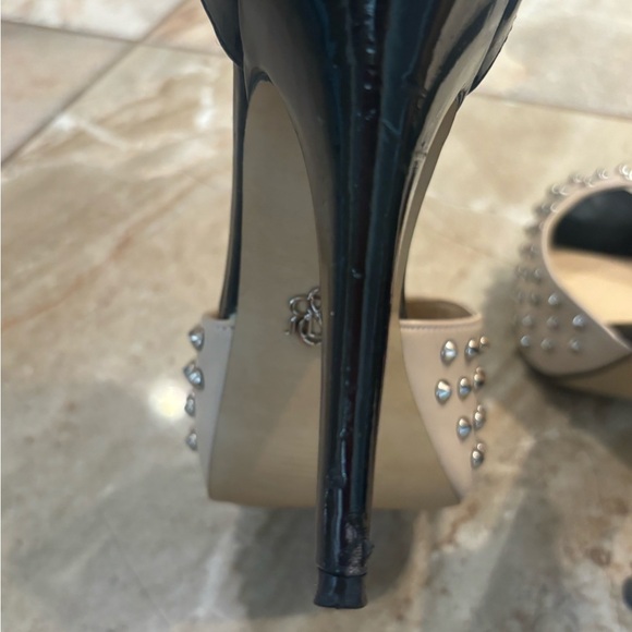 Rock & Republic Black and Cream Peep-Toe Heels - Picture 4 of 10